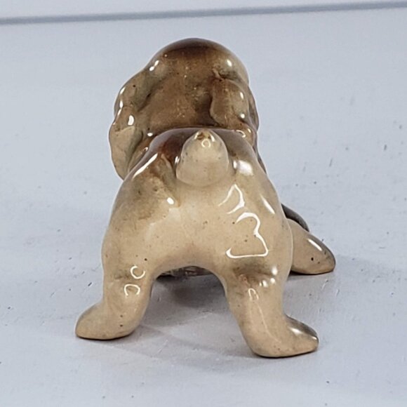 Lefton Cocker Spaniel Puppy Holding Boot Slipper Shoe Miniature Figurine Vintage - Picture 5 of 8